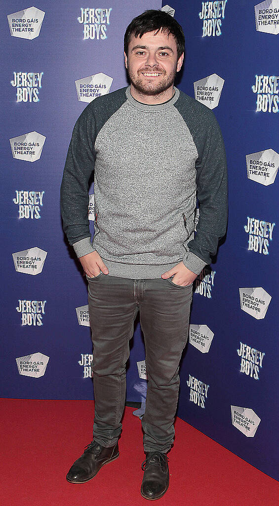 Actor Lawrence Kinlan   at the opening night of Jersey Boys at the Bord Gais Energy Theatre,Dublin,.Picture:Brian McEvoy.