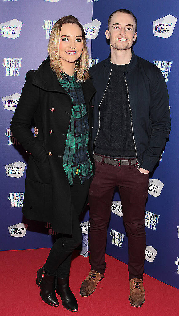 Caroline Foran and Barry Doyle at the opening night of Jersey Boys at the Bord Gais Energy Theatre,Dublin,.Picture:Brian McEvoy.