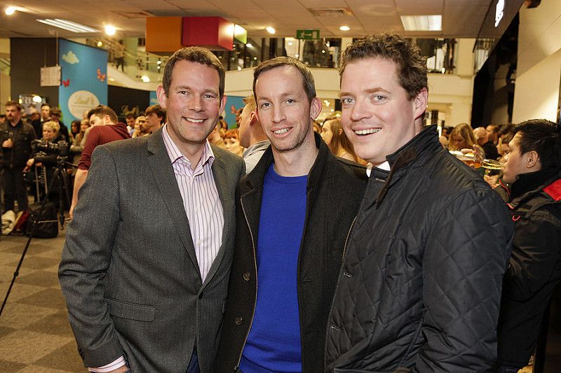 Keith Richardson,Cian O'Cuinneagain and James Nohilly at Arnotts Mens Wear Live events in association with Entertainment.ie.