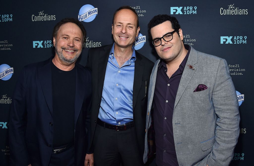 SANTA MONICA, CA - APRIL 06:  Actor Billy Crystal, John Landgraf, CEO FX Networks and actor Josh Gad attend the premiere of FX's "The Comedians" at The Broad Stage on April 6, 2015 in Santa Monica, California.  (Photo by Alberto E. Rodriguez/Getty Images)