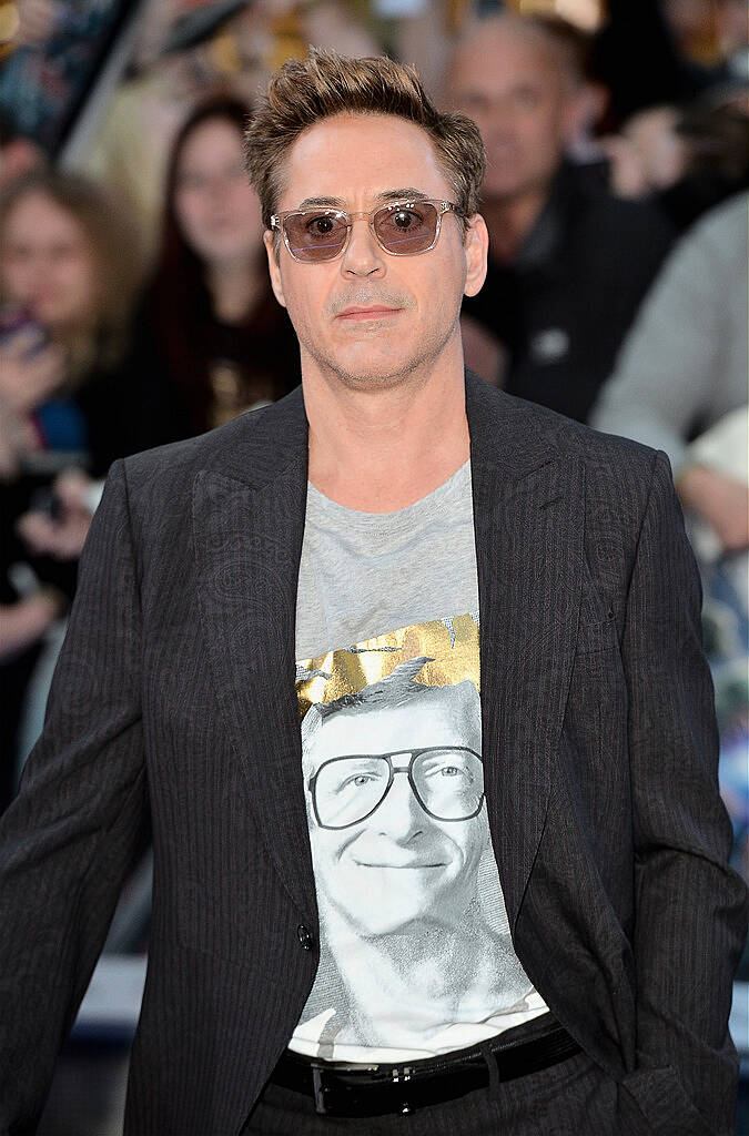 LONDON, ENGLAND - APRIL 21:  Robert Downey Jr attends "The Avengers: Age Of Ultron" European premiere at Westfield London on April 21, 2015 in London, England.  (Photo by Anthony Harvey/Getty Images)