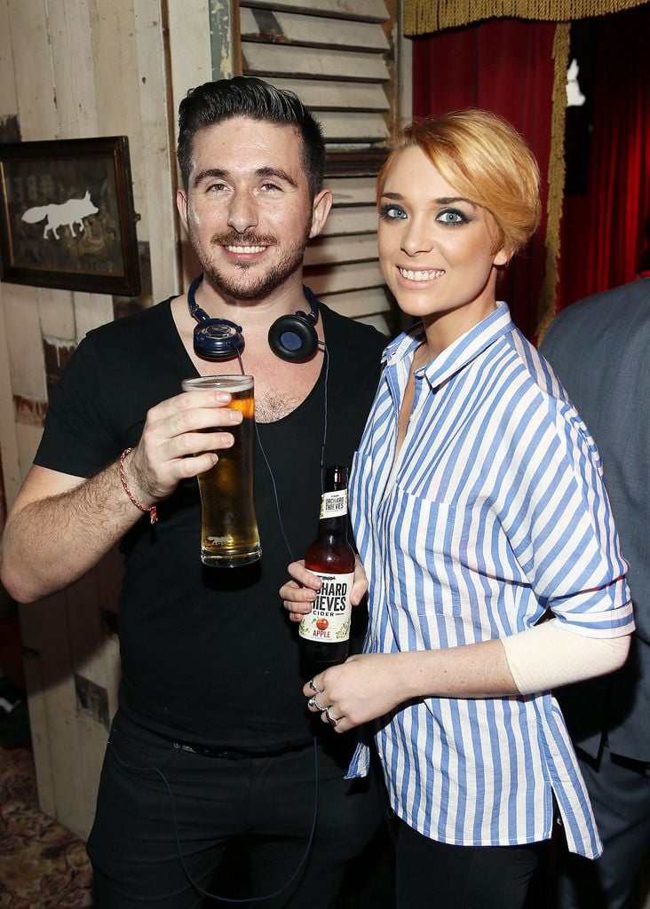 
Rachael Doogue and Barry Kane at the launch of Orchard Thieves Cider at the Den-photo Kieran Harnett