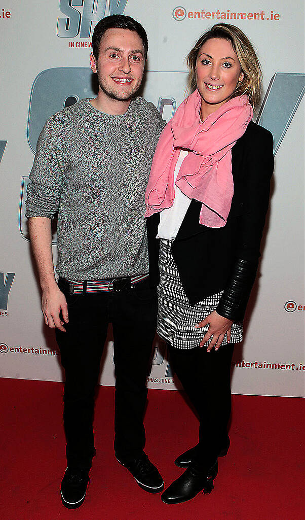 Rory Keane and Grainne O Brien  pictured at the special screening of  the movie  Spy  at The Odeon Cinema in Point Village Dublin..Picture:Brian McEvoy.