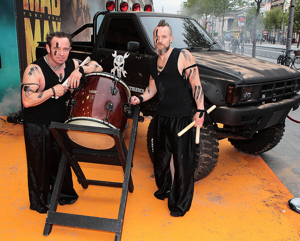 Nick Bailey and David Rossiter of Extreme Rhythm  at the Irish Premiere screening of Mad Max:Fury Road at The Savoy Cinema Dublin..Picture:Brian McEvoy