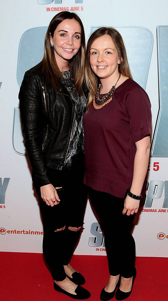 Kate McDonnell and Paula Cantwell   pictured at the special screening of  the movie  Spy  at The Odeon Cinema in Point Village Dublin..Picture:Brian McEvoy.