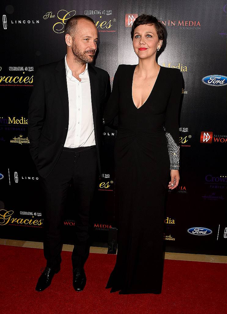 BEVERLY HILLS, CA - MAY 19:  Actors Peter Sarsgaard and  Maggie Gyllenhaal arrive at the 40th Anniversary Gracies Awards at The Beverly Hilton Hotel on May 19, 2015 in Beverly Hills, California.  (Photo by Frazer Harrison/Getty Images)