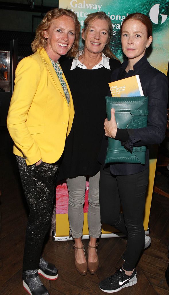 Sonia Reynolds, Frances Duff and Jean Butler at The Absolut Reception for the launch of The Galway International Arts Festival at The Dean Hotel Dublin..Picture:Brian McEvoy.No Repro fee for one use