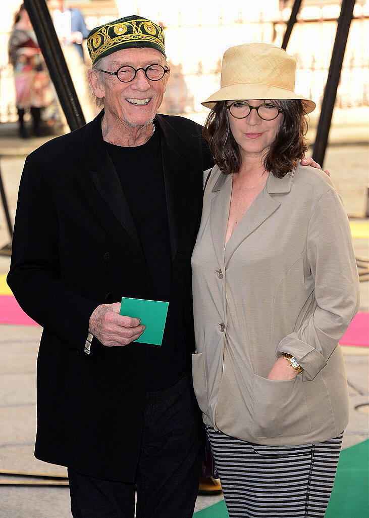 LONDON, ENGLAND - JUNE 03:  John Hurt and Anwen Rees-Myers attend the Royal Academy of Arts Summer Exhibition on June 3, 2015 in London, England.  (Photo by Stuart C. Wilson/Getty Images)