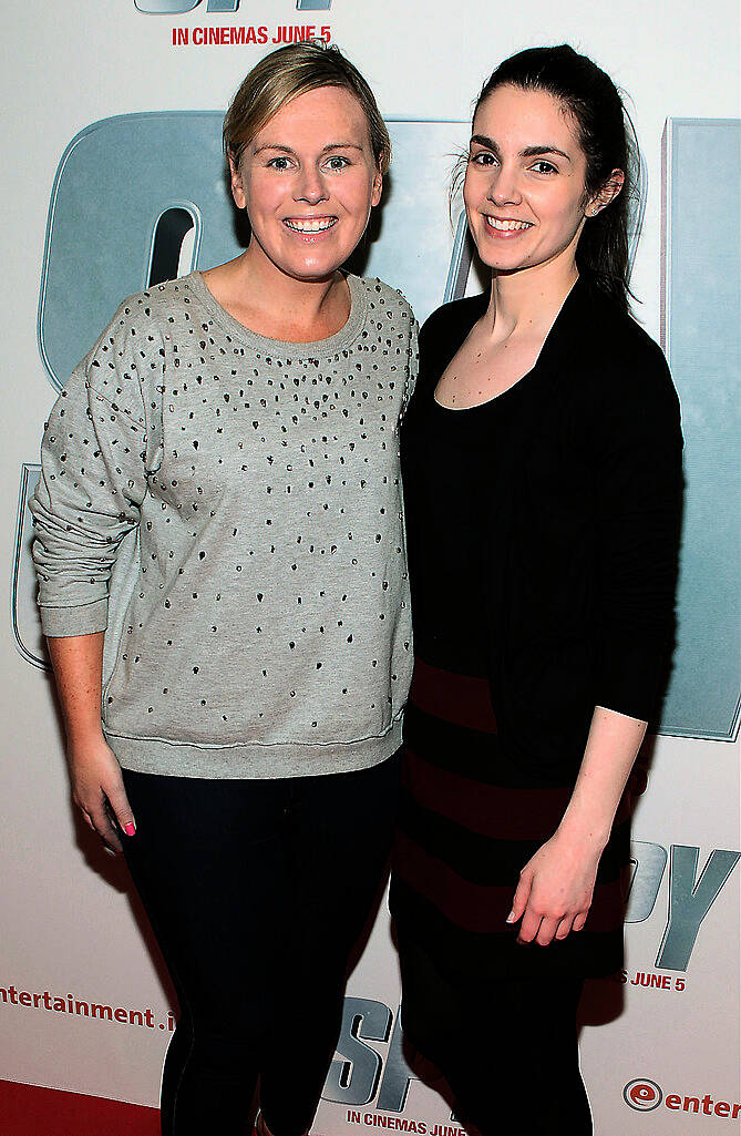 Caitriona O Connor and Nimah Ryan  pictured at the special screening of  the movie  Spy  at The Odeon Cinema in Point Village Dublin..Picture:Brian McEvoy.