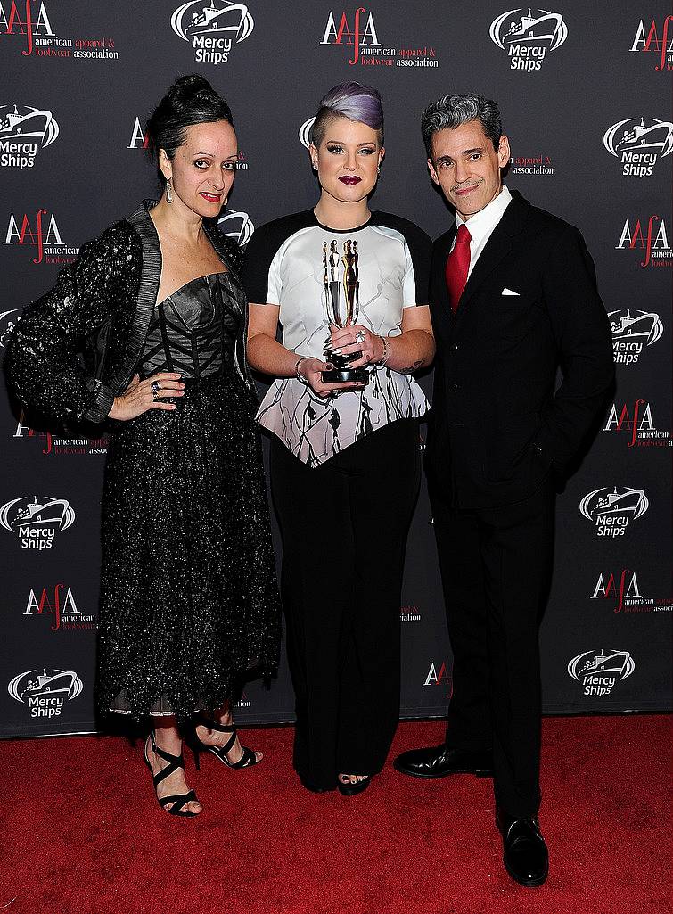 NEW YORK, NY - APRIL 27:  (L-R) Isabel Toledo, Kelly Osbourne and Ruben Toledo attend the 2015 AAFA American Image Awards on April 27, 2015 in New York City.  (Photo by Andrew Toth/Getty Images for American Image Awards)