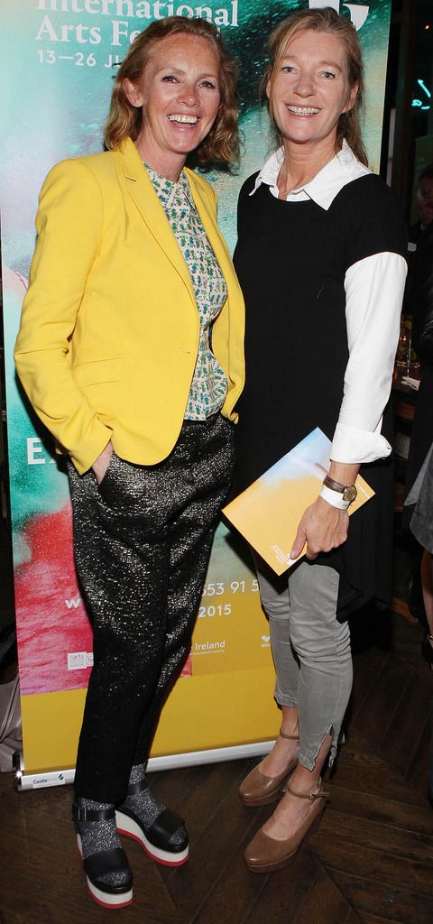 Sonia Reynolds and Frances Duff at The Absolut Reception for the launch of The Galway International Arts Festival at The Dean Hotel Dublin..Picture:Brian McEvoy.No Repro fee for one use