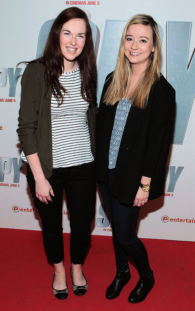 Michelle Boyle and Katie Liston  pictured at the special screening of  the movie  Spy  at The Odeon Cinema in Point Village Dublin..Picture:Brian McEvoy.