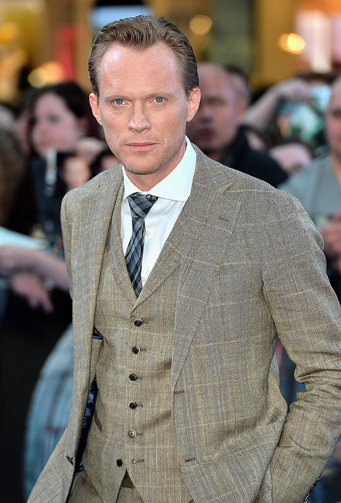 LONDON, ENGLAND - APRIL 21:  Paul Bettany attends "The Avengers: Age Of Ultron" European premiere at Westfield London on April 21, 2015 in London, England.  (Photo by Anthony Harvey/Getty Images)