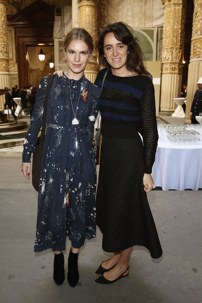 FLORENCE, ITALY - APRIL 22:  (L-R) Eugenie Niarchos and Kelly Talamas attend the Conde' Nast International Luxury Conference at Palazzo Vecchio on April 22, 2015 in Florence, Italy.  (Photo by Andreas Rentz/Getty Images for Conde' Nast International Luxury Conference)