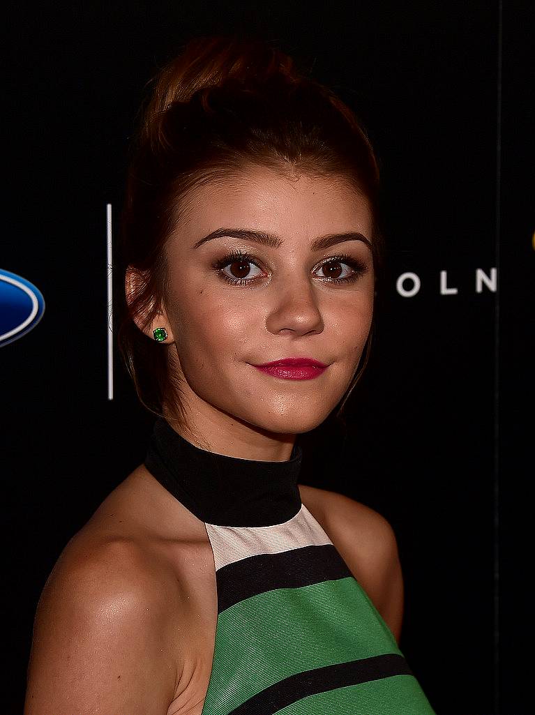 Actress G. Hannelius poses on arrival for the 40th anniversary of the Gracies Awards in Beverly Hills, California on May 19, 2015, presented by The Alliance for Women in Media.   AFP PHOTO / FREDERIC J. BROWN        (Photo credit should read FREDERIC J. BROWN/AFP/Getty Images)