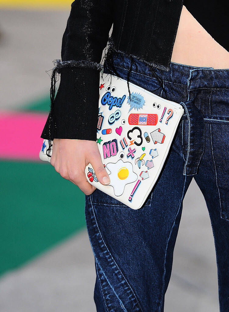 LONDON, ENGLAND - JUNE 03:  Edie Campbell, bag detail, attends the Royal Academy of Arts Summer Exhibition on June 3, 2015 in London, England.  (Photo by Stuart C. Wilson/Getty Images)