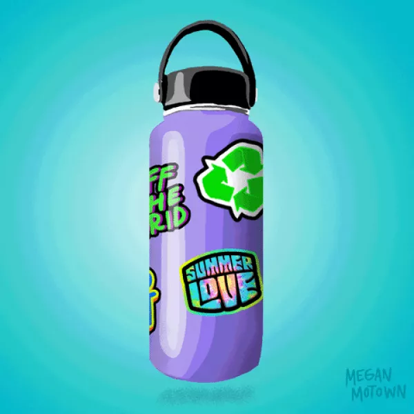 Water Bottle Earth GIF by megan motown - Find & Share on GIPHY