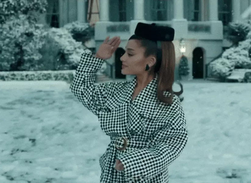 Snow Hello GIF by Ariana Grande - Find & Share on GIPHY