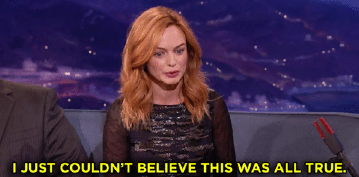 Heather Graham GIF by Team Coco - Find & Share on GIPHY