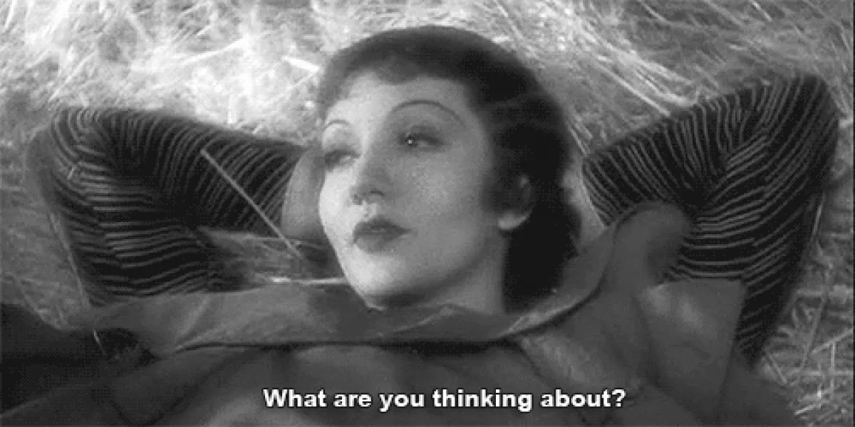 What Are You Thinking About Claudette Colbert GIF - Find & Share on GIPHY