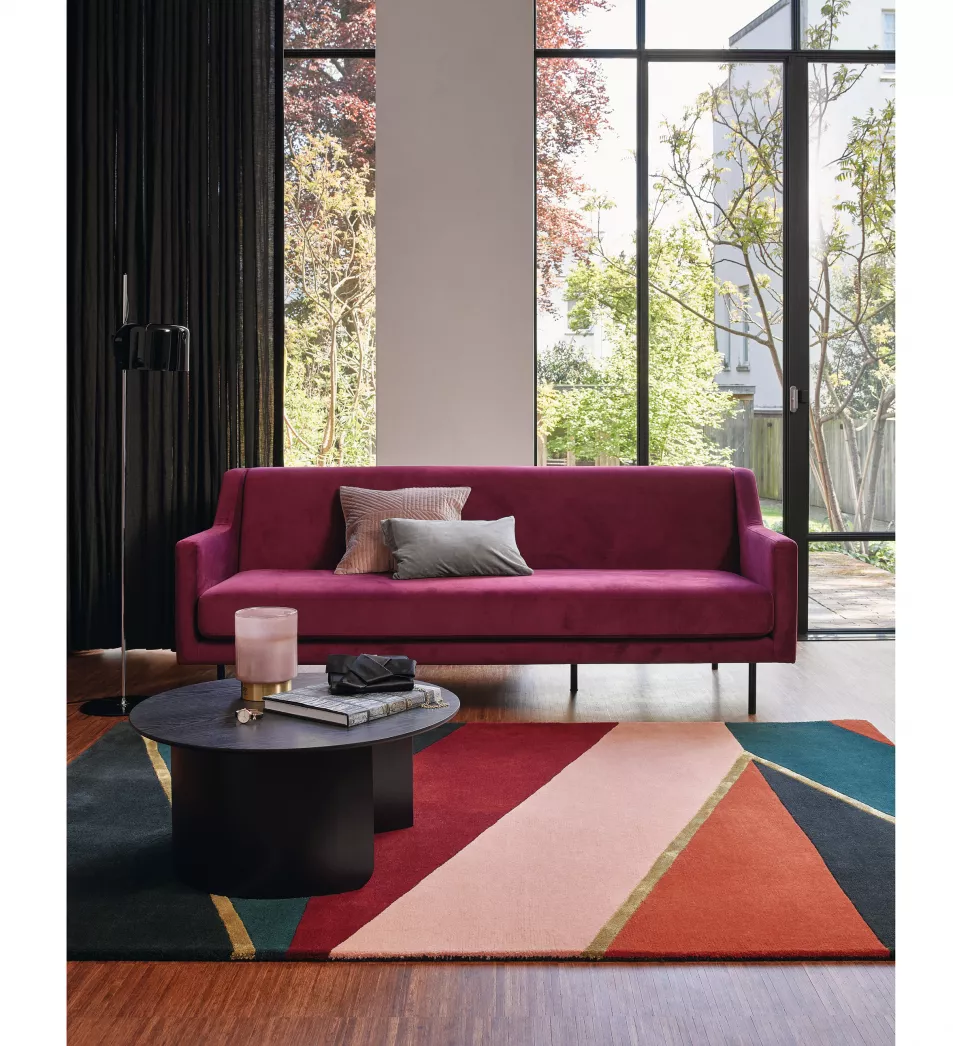 Sahara Rugs 56105 by Ted Baker in Burgundy, from £529 (140 x 200cm), The Rug Seller  