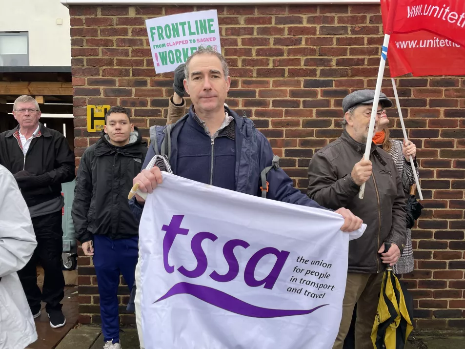 Dave Barnes, Network Rail worker and TSSA union rep