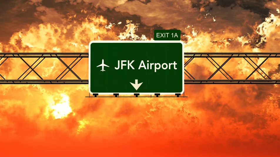 JFK airport sign