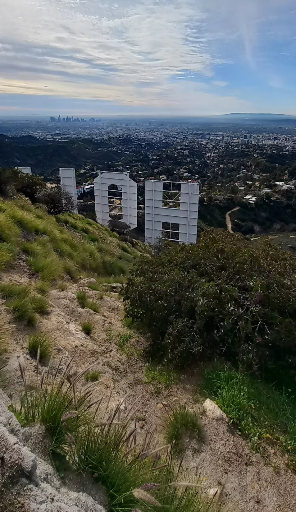 The view from behind the Hollywood sign 
