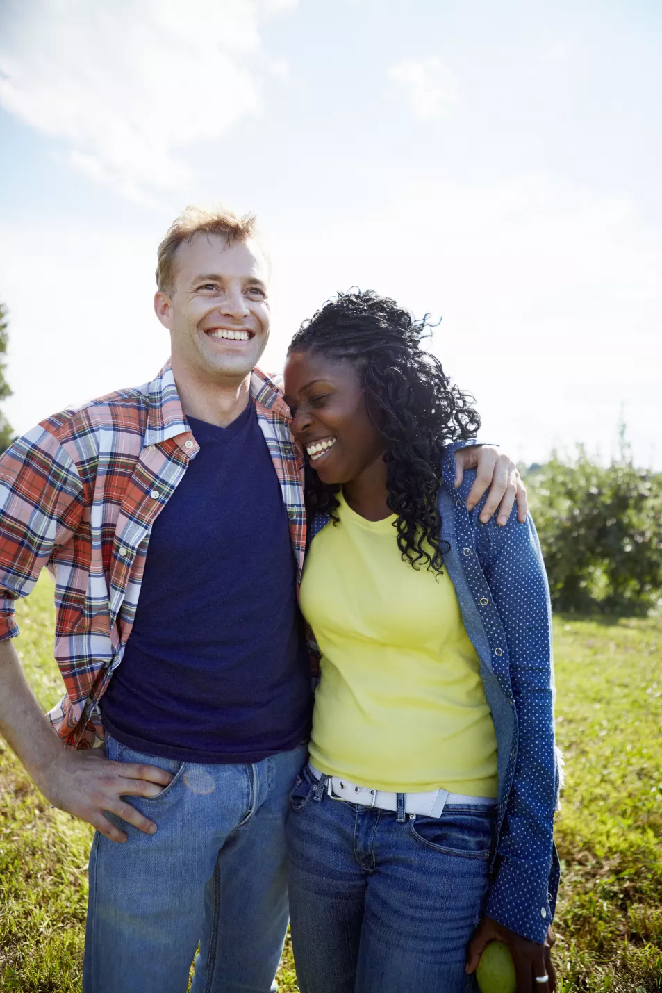 Couple laughing