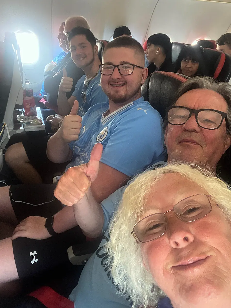 Clare Watson with her family on the way to Istanbul, before her accident 