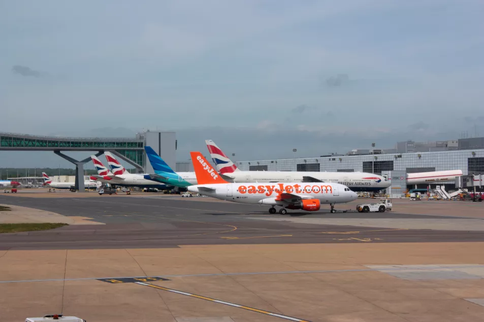 planes at Gatwick airport