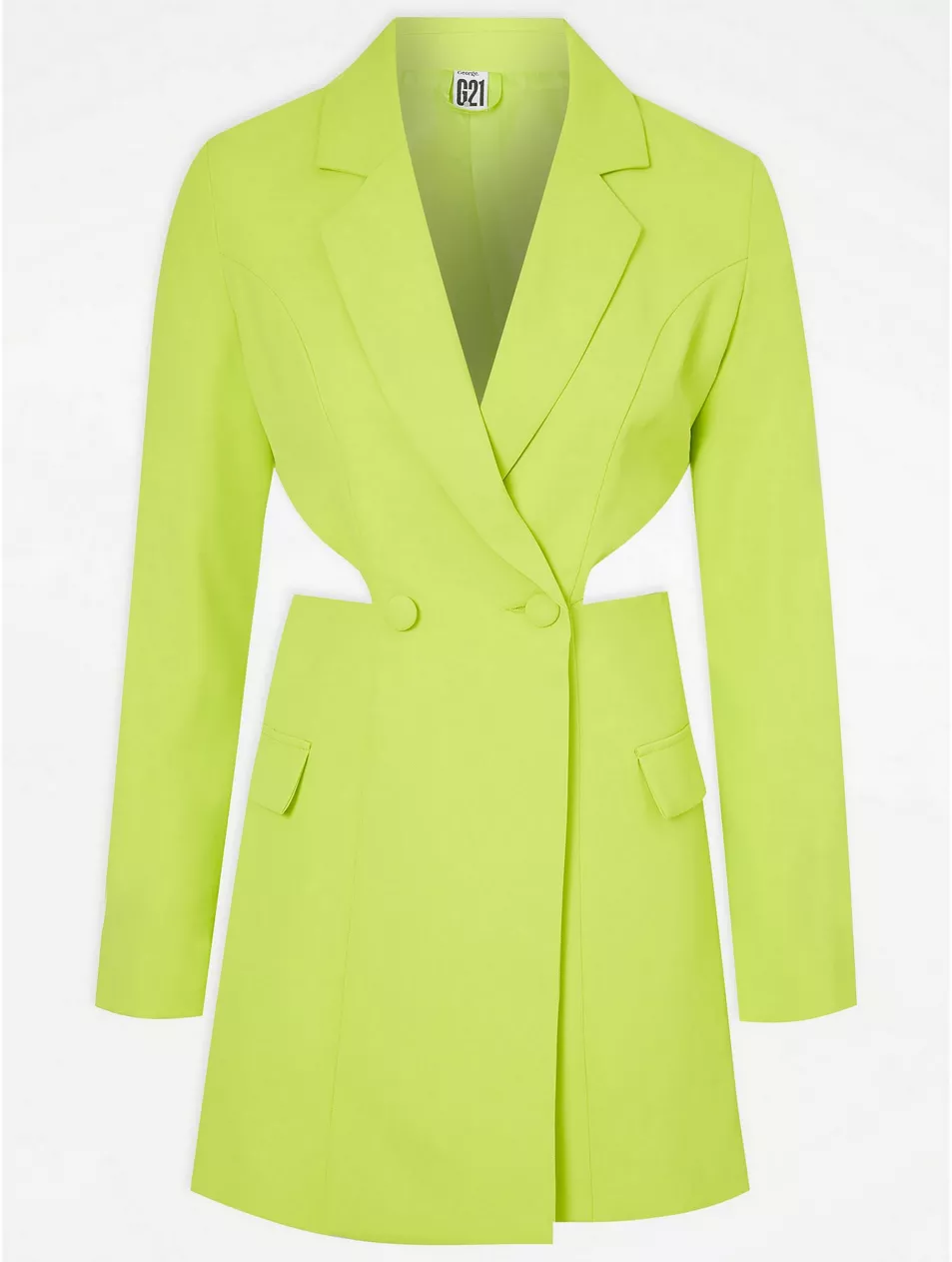 George G21 Lime Green Cut Out Blazer Dress