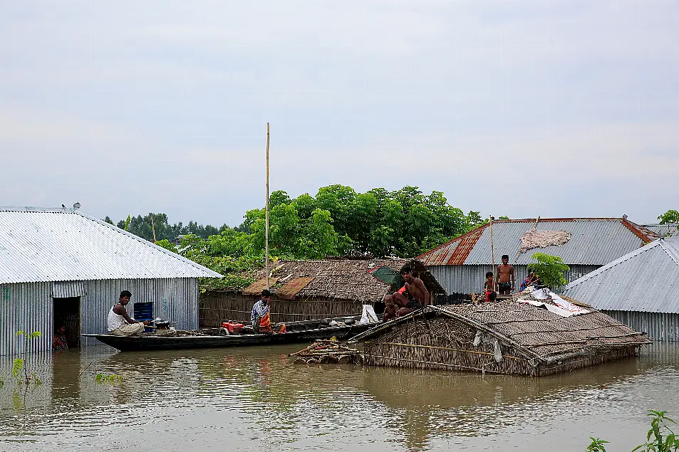 Flooded village