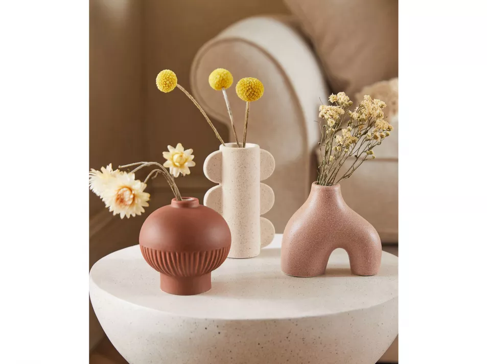 Shaped Ceramic Set of 3 Mini Vases, Next