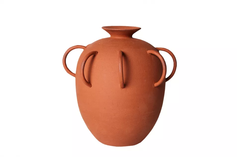 HK Living Terracotta Vase with Handles, Spicer & Wood