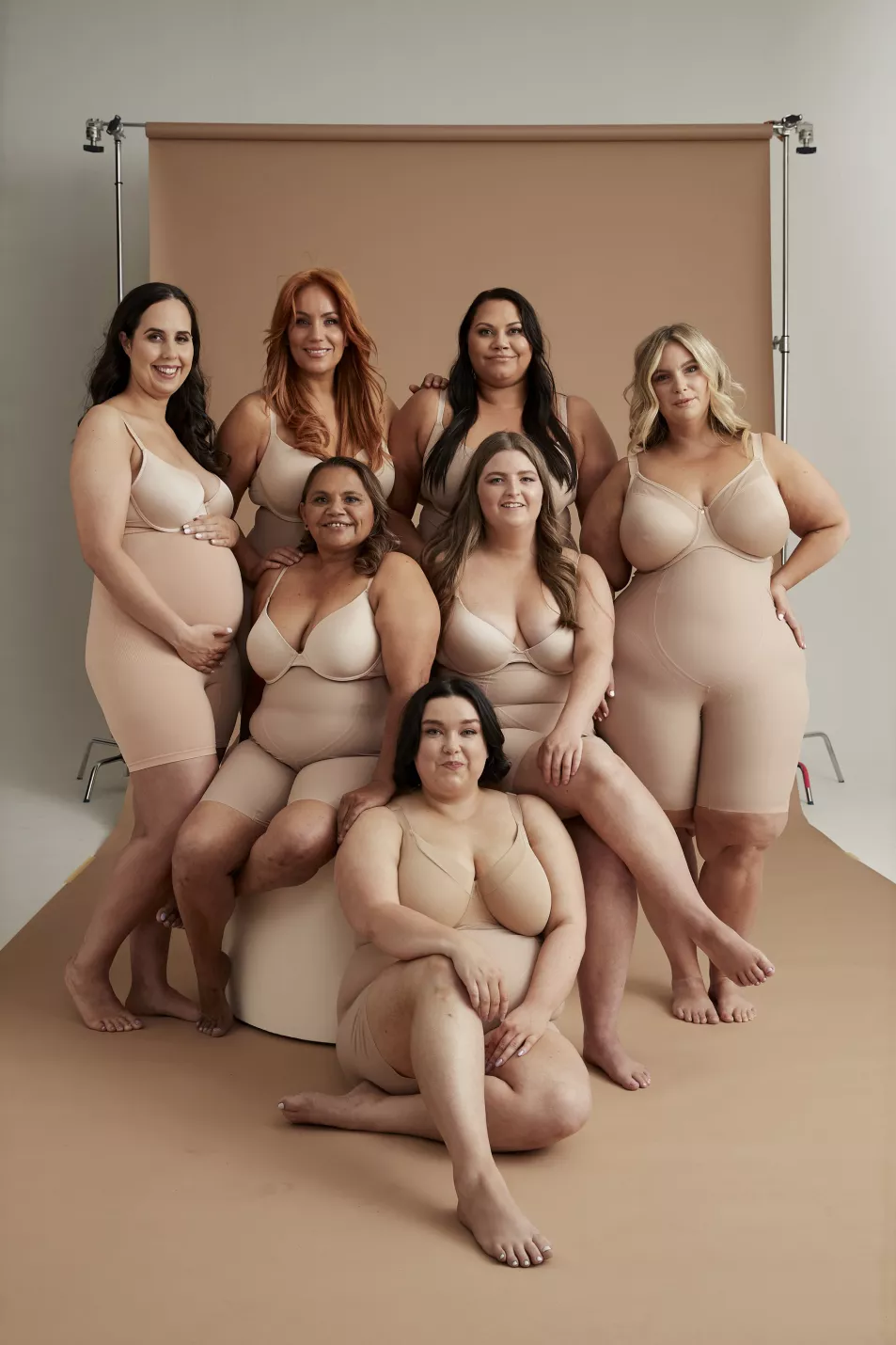  Jules Robinson (second left) with real women modelling Figur shapewear