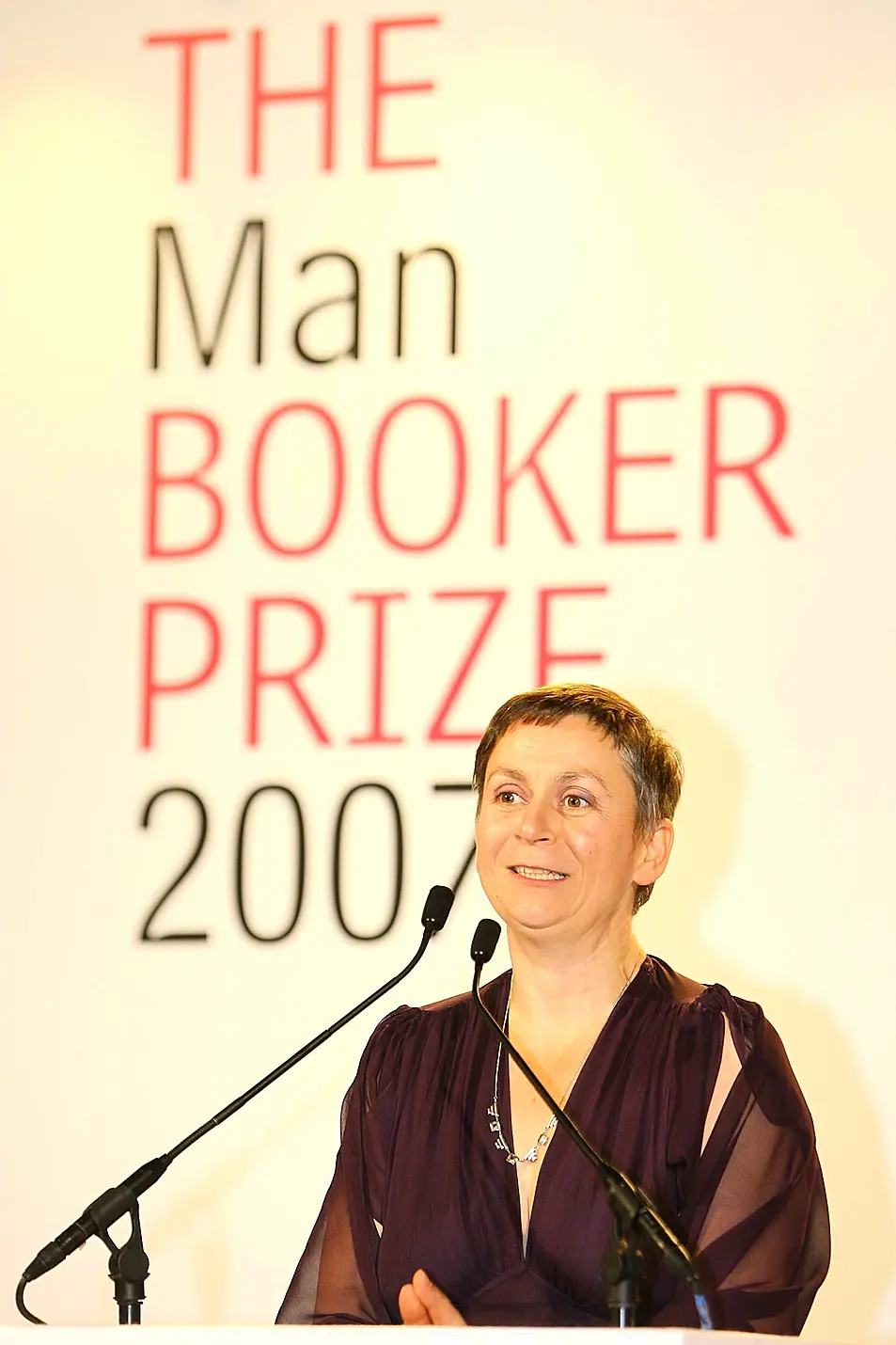 Anne Enright accepting the Man Booker Prize in 2007 (Ben Stansall/PA)