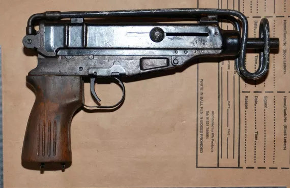 A machine pistol seized during a policing operation in the Stewarts Terrace area of Rosemount in Co. Londonderry on Friday. (PSNI Handout)