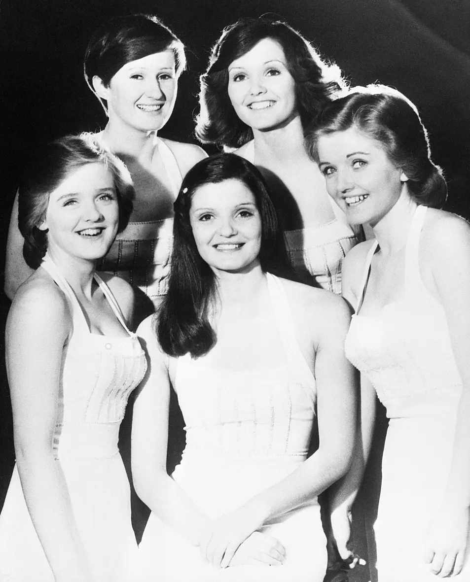 The Nolans pictured in 1977 (clockwise from top left): Denise, Maureen, Linda, Anne and Bernie