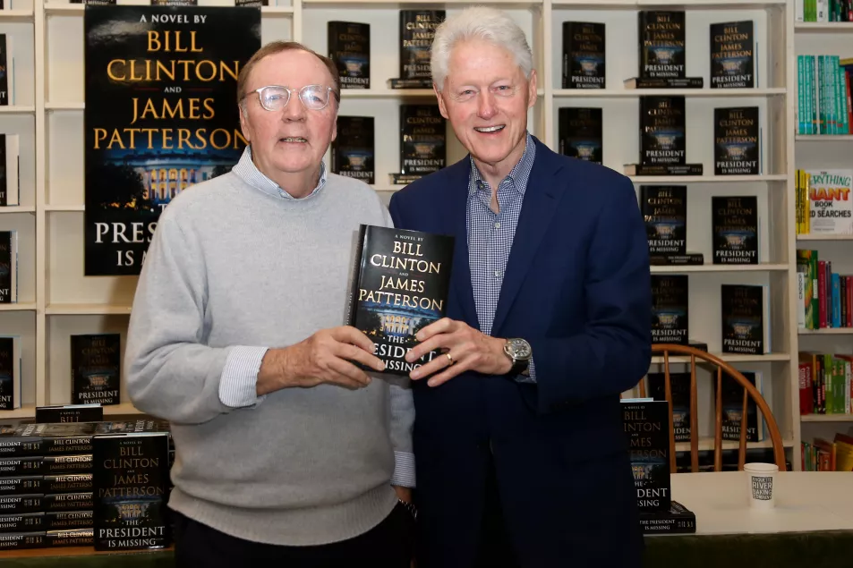 James Patterson with Bill Clinton in 2018