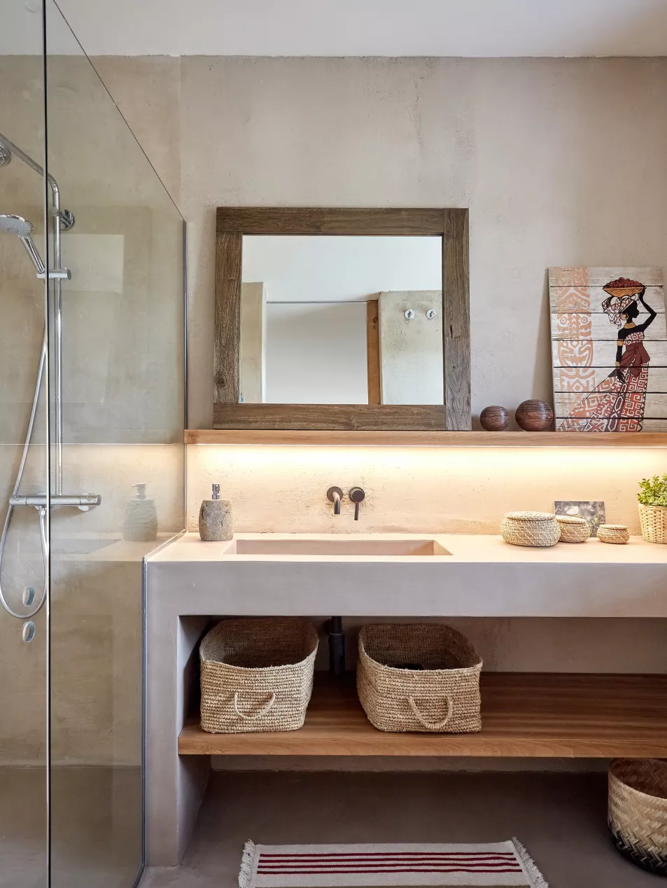 Bathroom vanity unit with to illustrate 'spa-throom' trend
