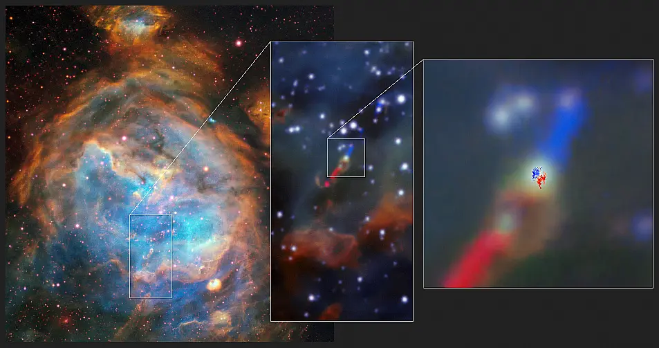 The region in the Large Magellanic Cloud where a disc around a young massive star has been detected