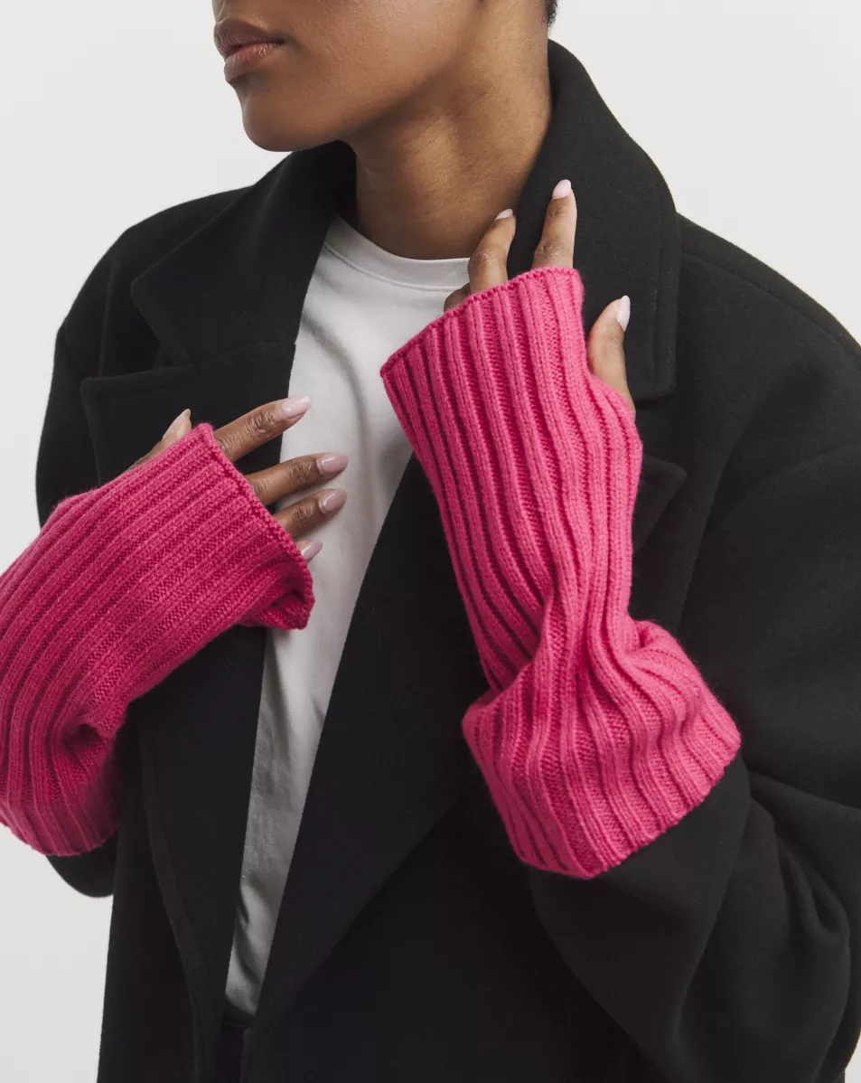 JD Williams Pink Ribbed Fingerless Glove