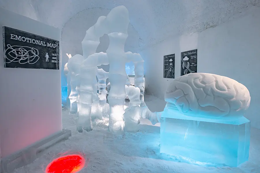 The 'You Are Here' suite (icehotel.com/Elisabeth Kristensen & Dave Ruane/Asaf Kliger/PA)