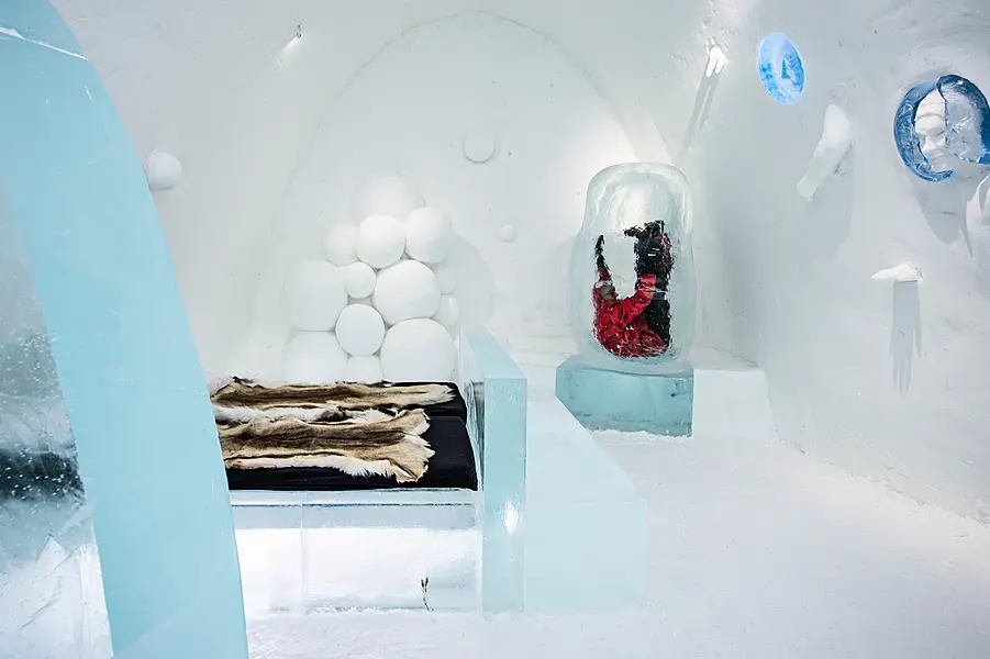 The 'A Break' suite (icehotel.com/Lena Kriström-Kulin & Nina Hedman/Asaf Kliger/PA)