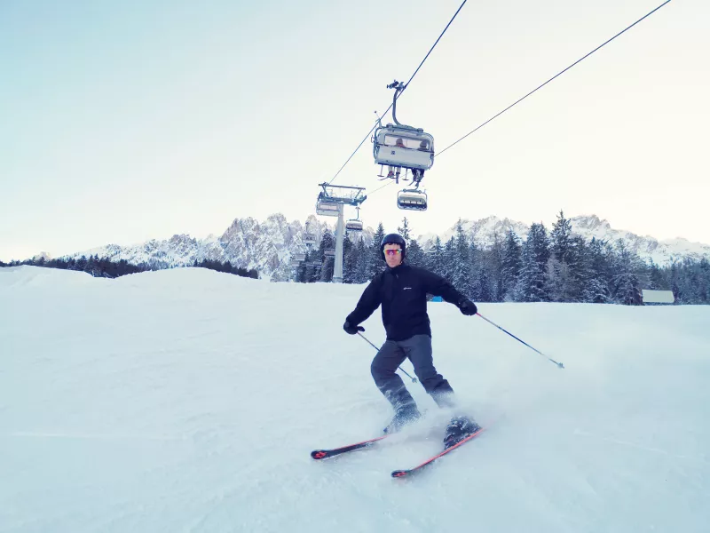 James skiing in 3 Zinnen Dolomites (James Callery)