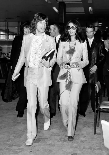 Mick and Bianca Jagger in 1970
