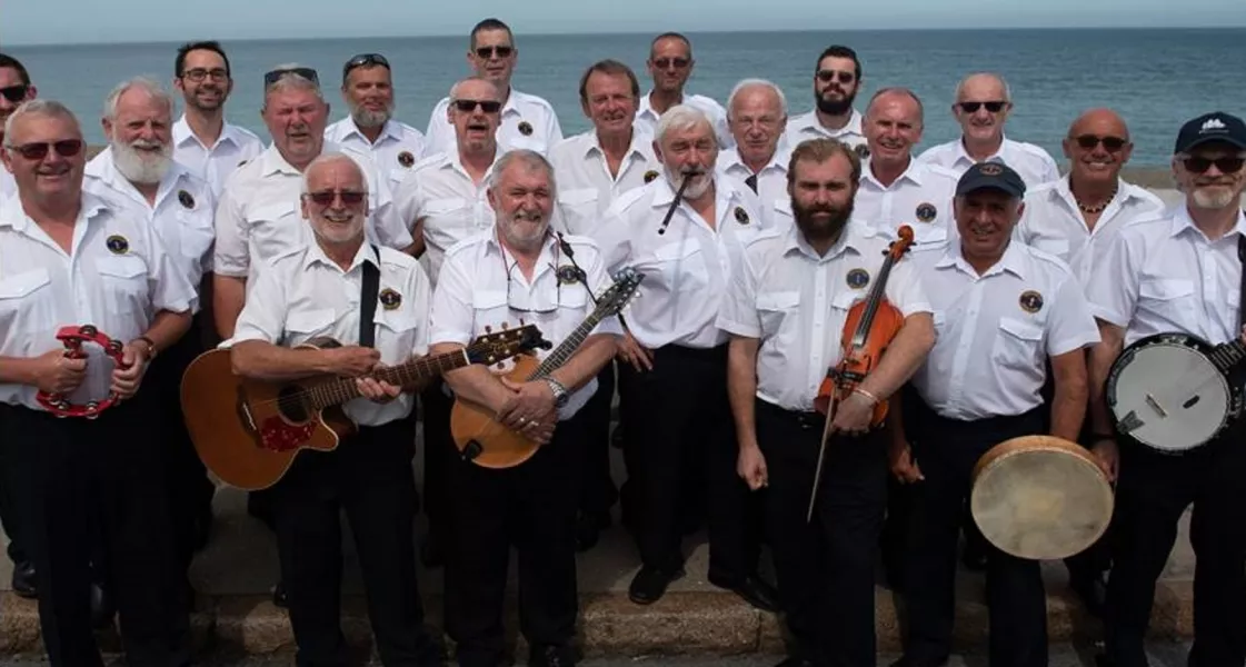 The Sheringham Shantymen, a group of singers from North Norfolk