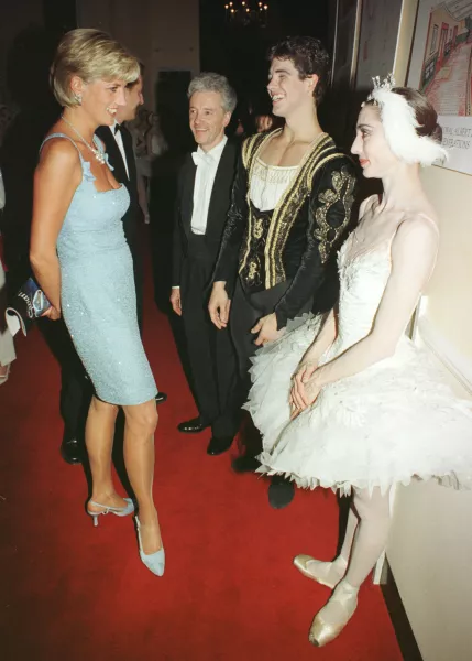 Princess Diana wearing Jimmy Choo shoes in 1997