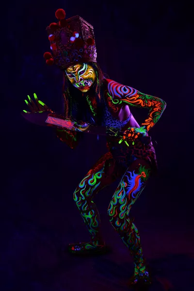 Fluorescent Tiger by Hui Pin Lai